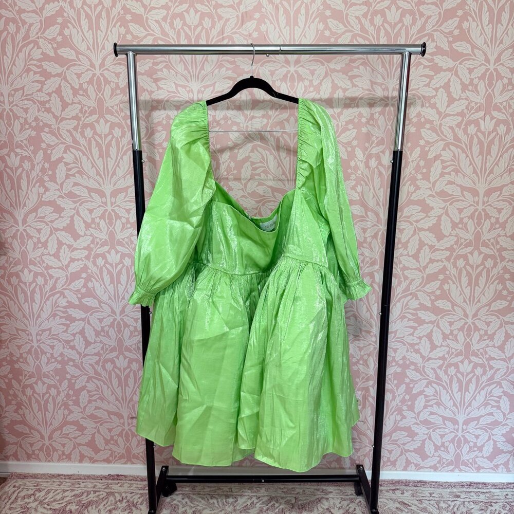 Selkie The Avocado Recycled Puff Dress - 5X - Picture 2 of 5